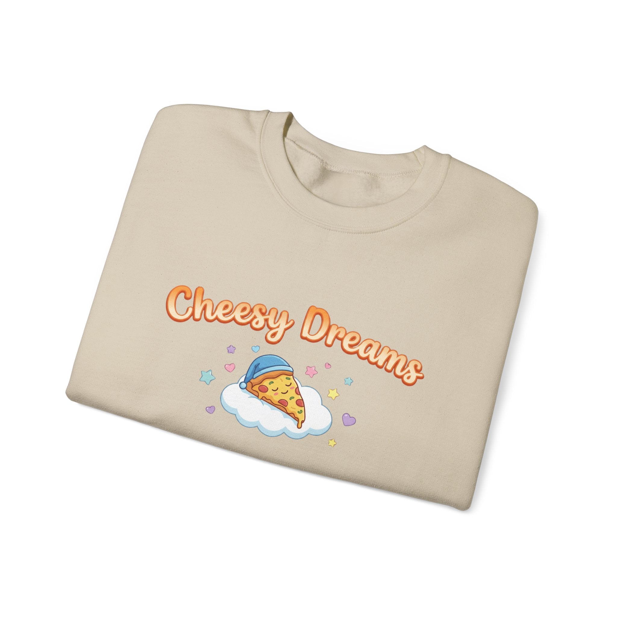 Cheesy Dreams Pizza Sweatshirt – Cozy Food Humor Crewneck