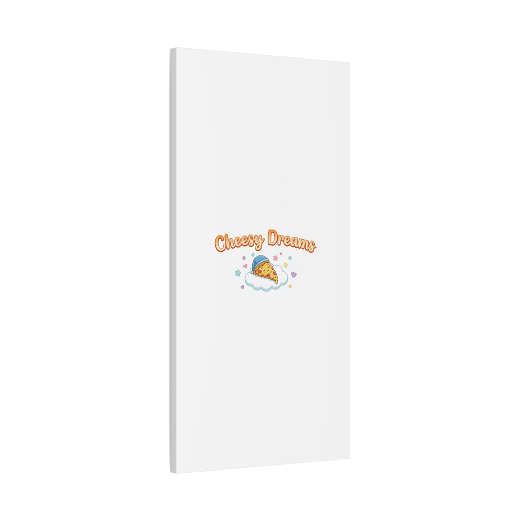 Cheesy Dreams Kawaii Pizza Canvas Wall Art