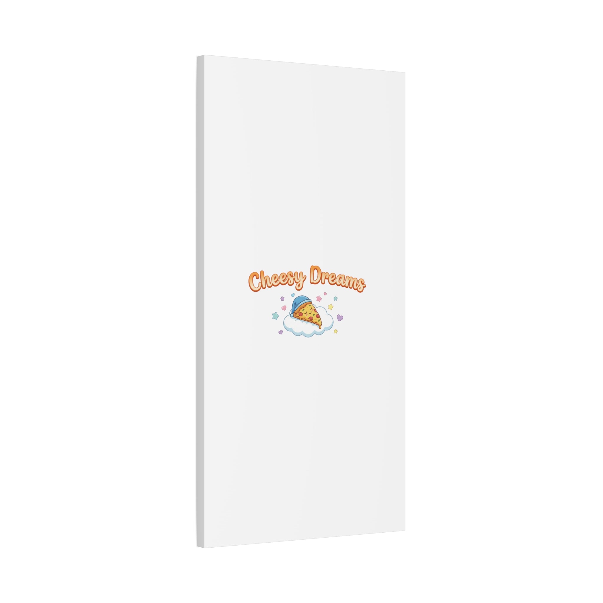Cheesy Dreams Kawaii Pizza Canvas Wall Art