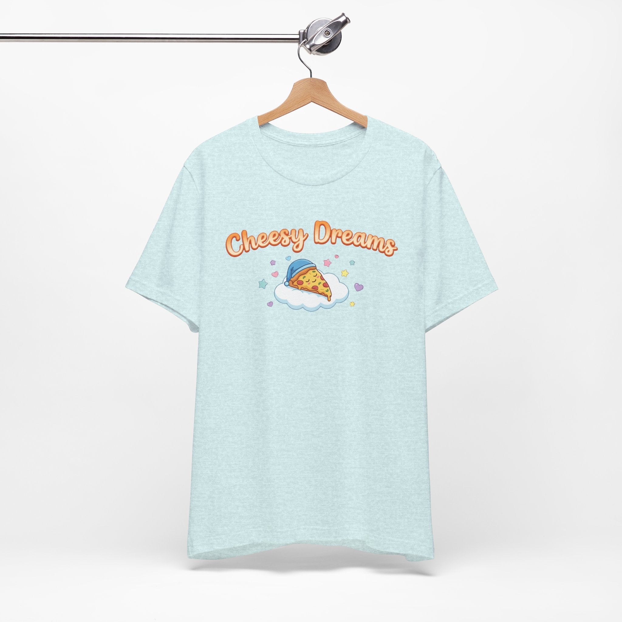 Cheesy Dreams Pizza T-Shirt – Cozy Food Humor Graphic Tee