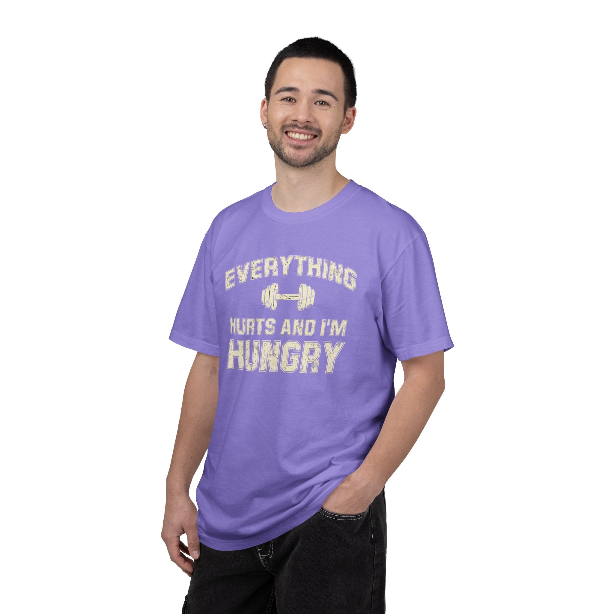 Everything Hurts and I’m Hungry | Funny Gym Shirt | Heavyweight Garment-Dyed Fitness Tee