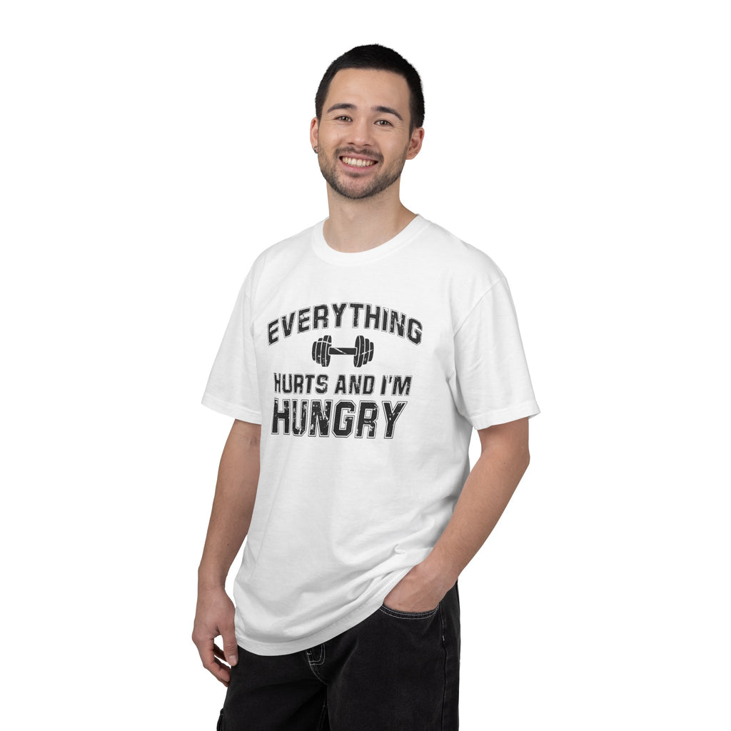 Everything Hurts and I’m Hungry | Funny Gym Shirt | Heavyweight Garment-Dyed Fitness Tee