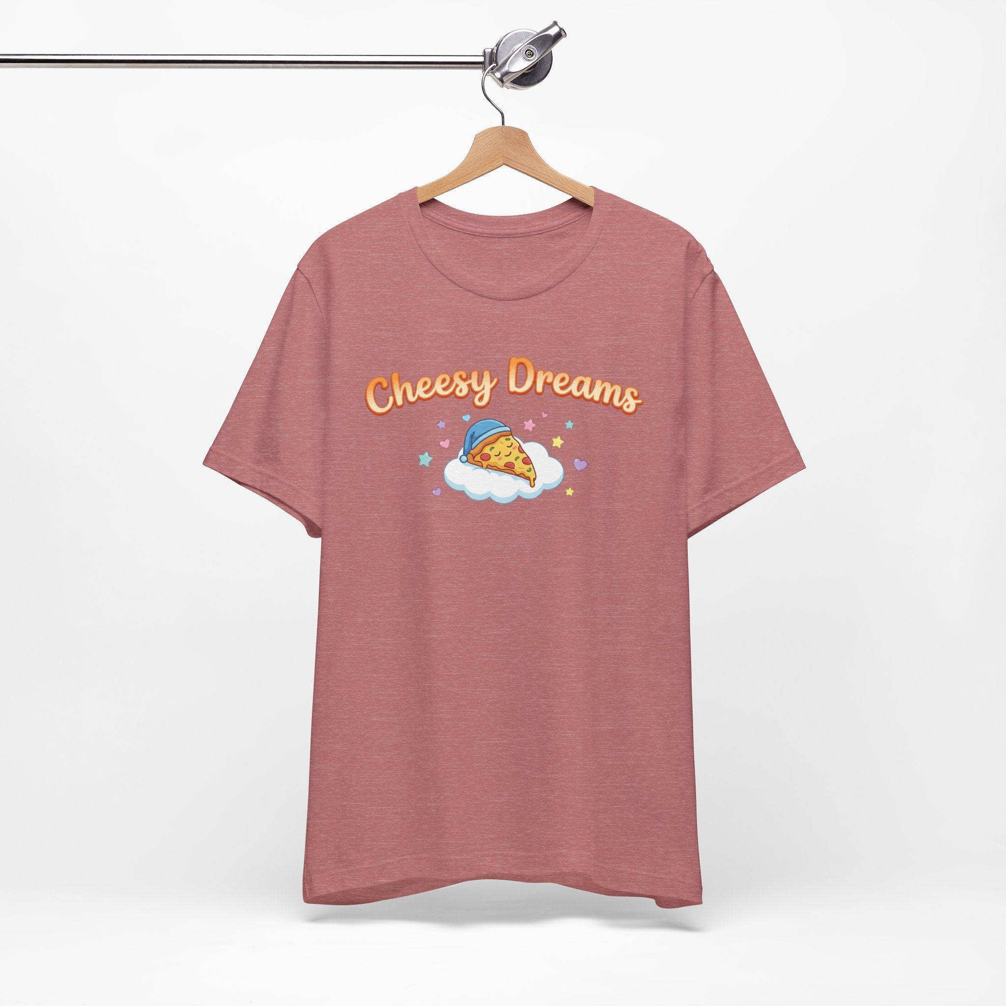 Cheesy Dreams Pizza T-Shirt – Cozy Food Humor Graphic Tee