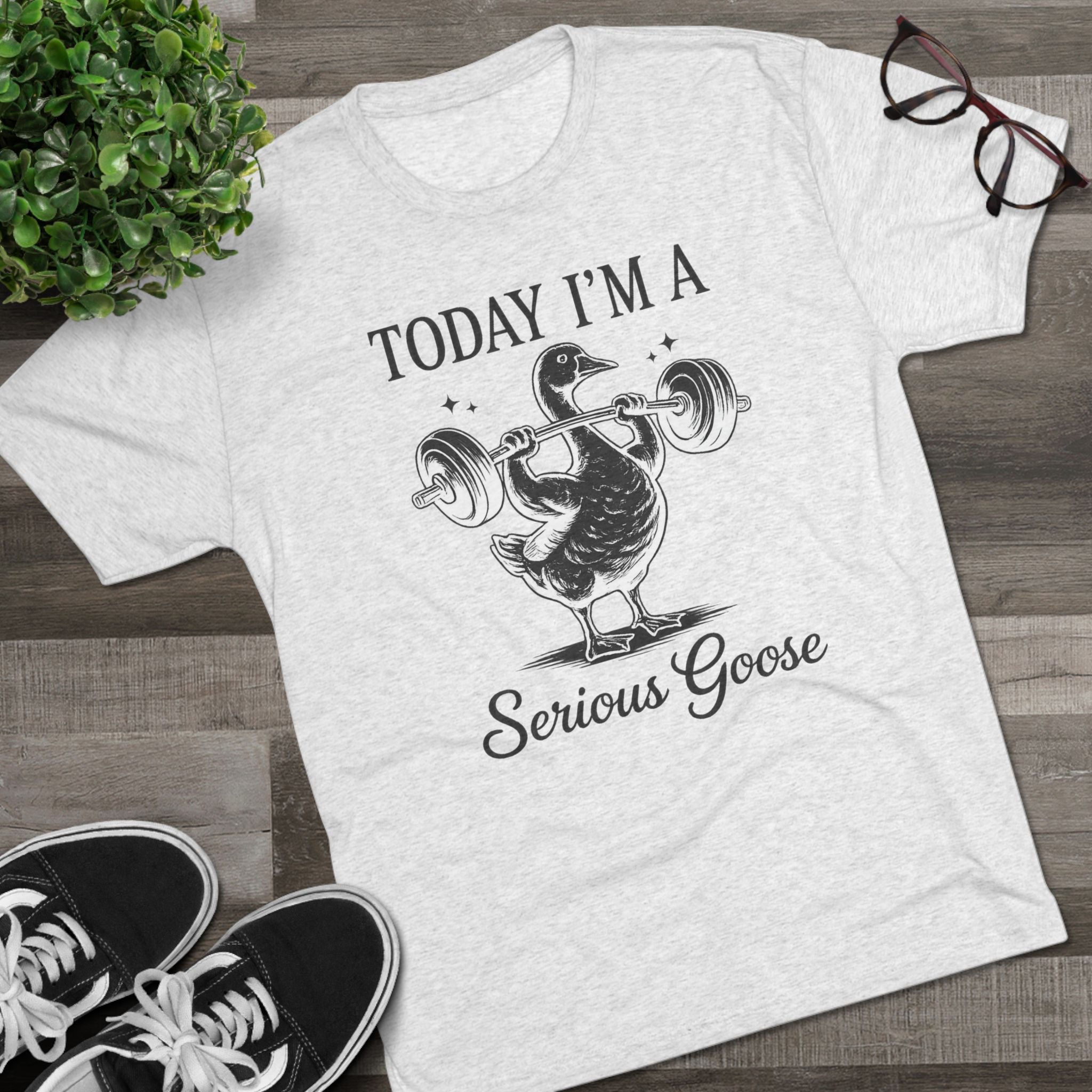 Today I’m a Serious Goose – Funny Weightlifting Tri-Blend Tee