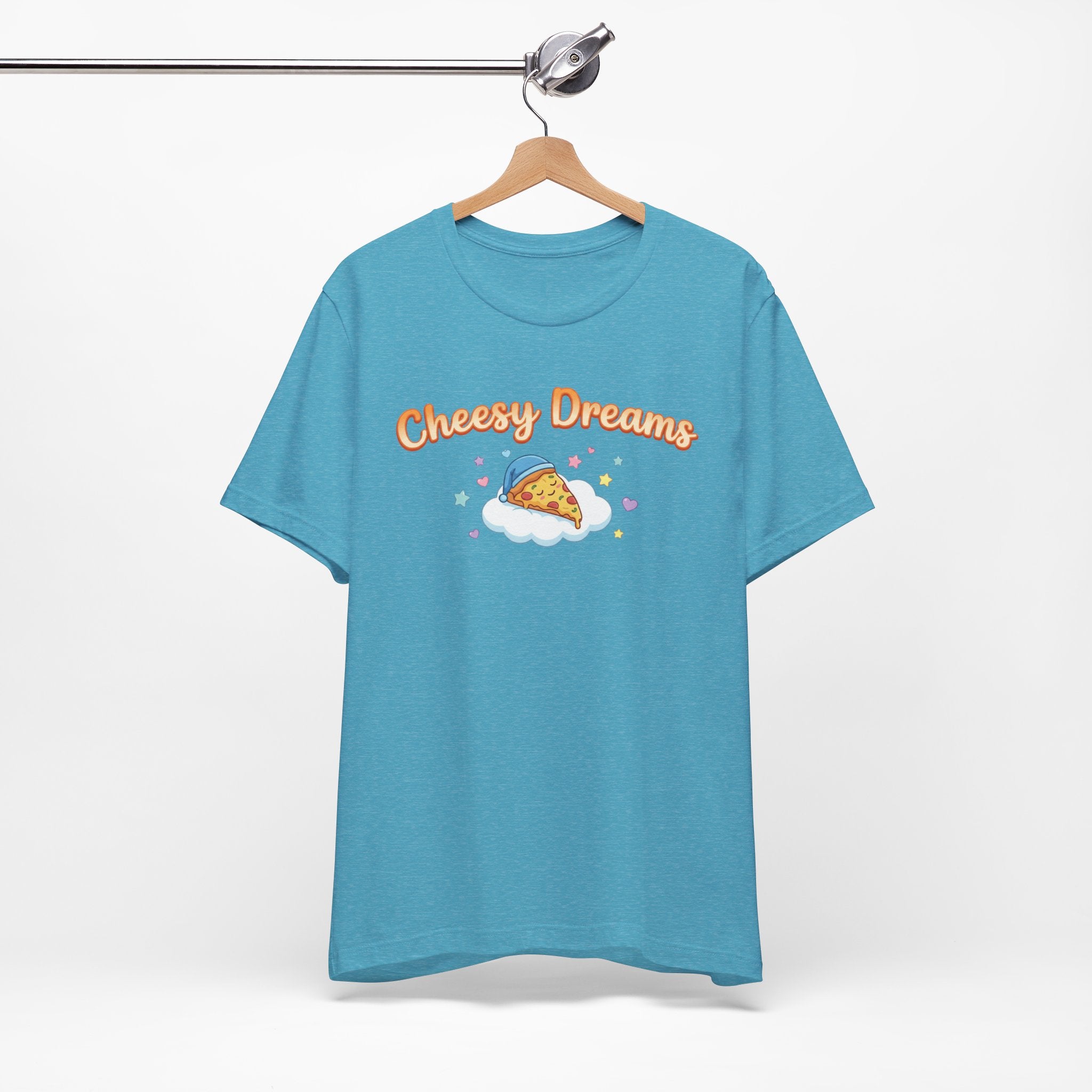 Cheesy Dreams Pizza T-Shirt – Cozy Food Humor Graphic Tee