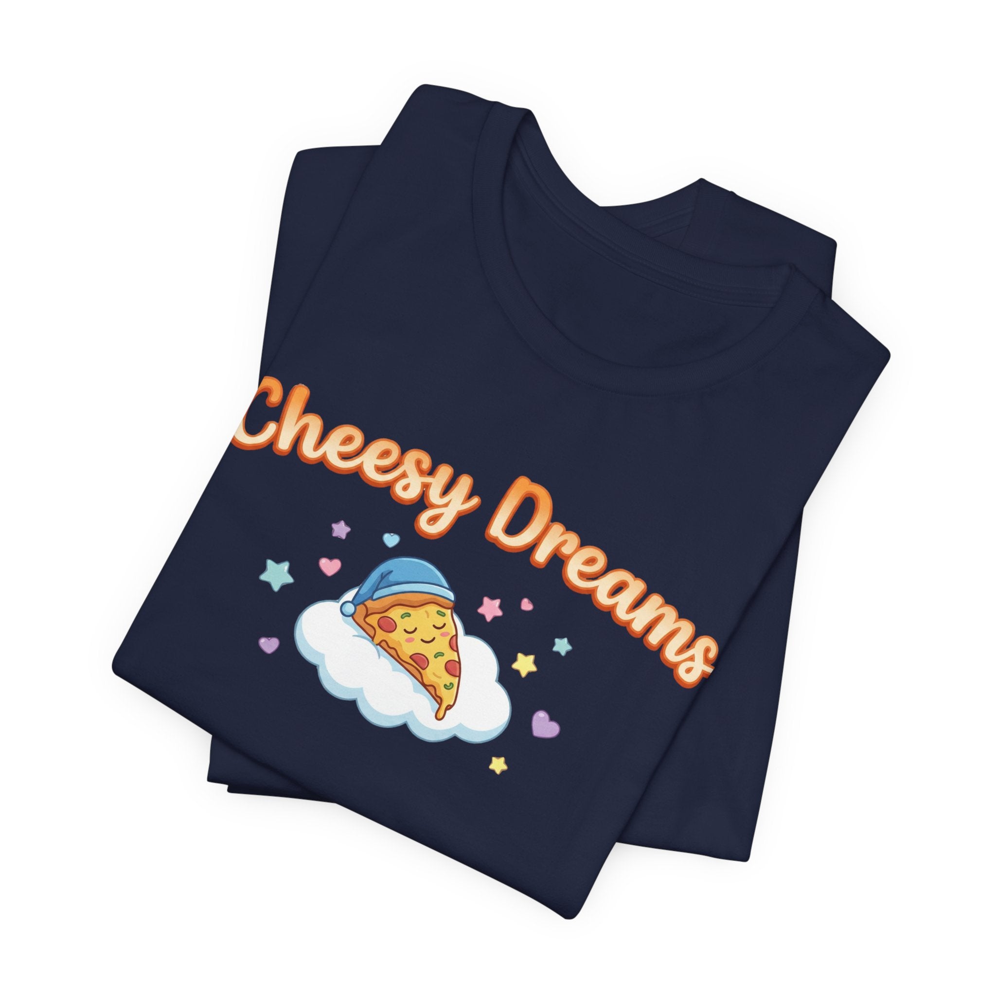 Cheesy Dreams Pizza T-Shirt – Cozy Food Humor Graphic Tee