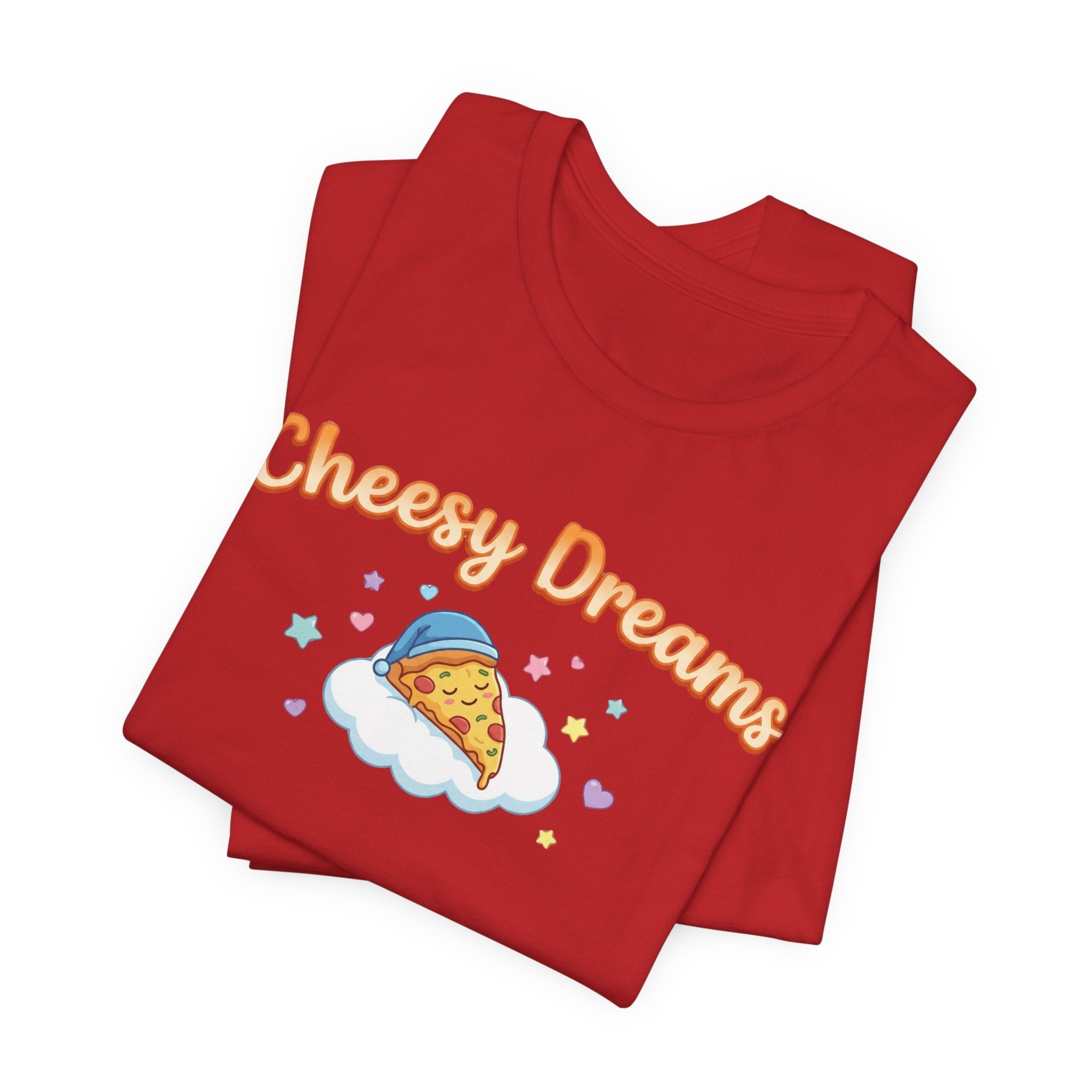 Cheesy Dreams Pizza T-Shirt – Cozy Food Humor Graphic Tee