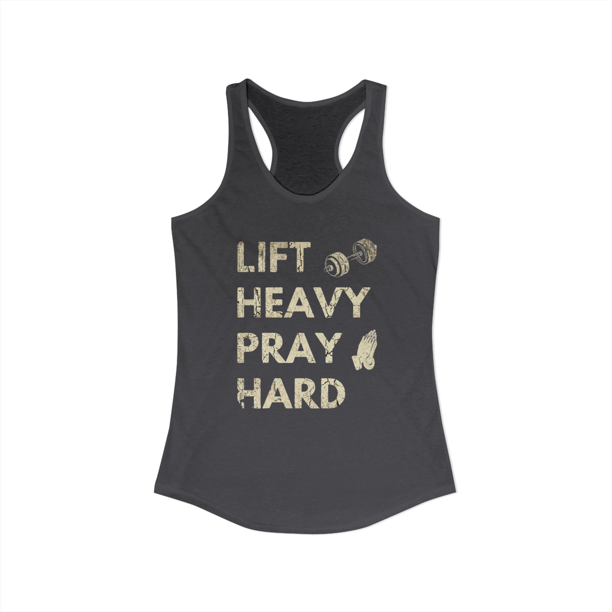 Lift Heavy Pray Hard Women’s Racerback Tank