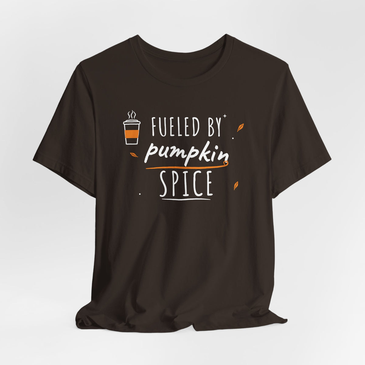 Fueled By Pumpkin Spice Latte Art Tee | Fall Gym Shirt