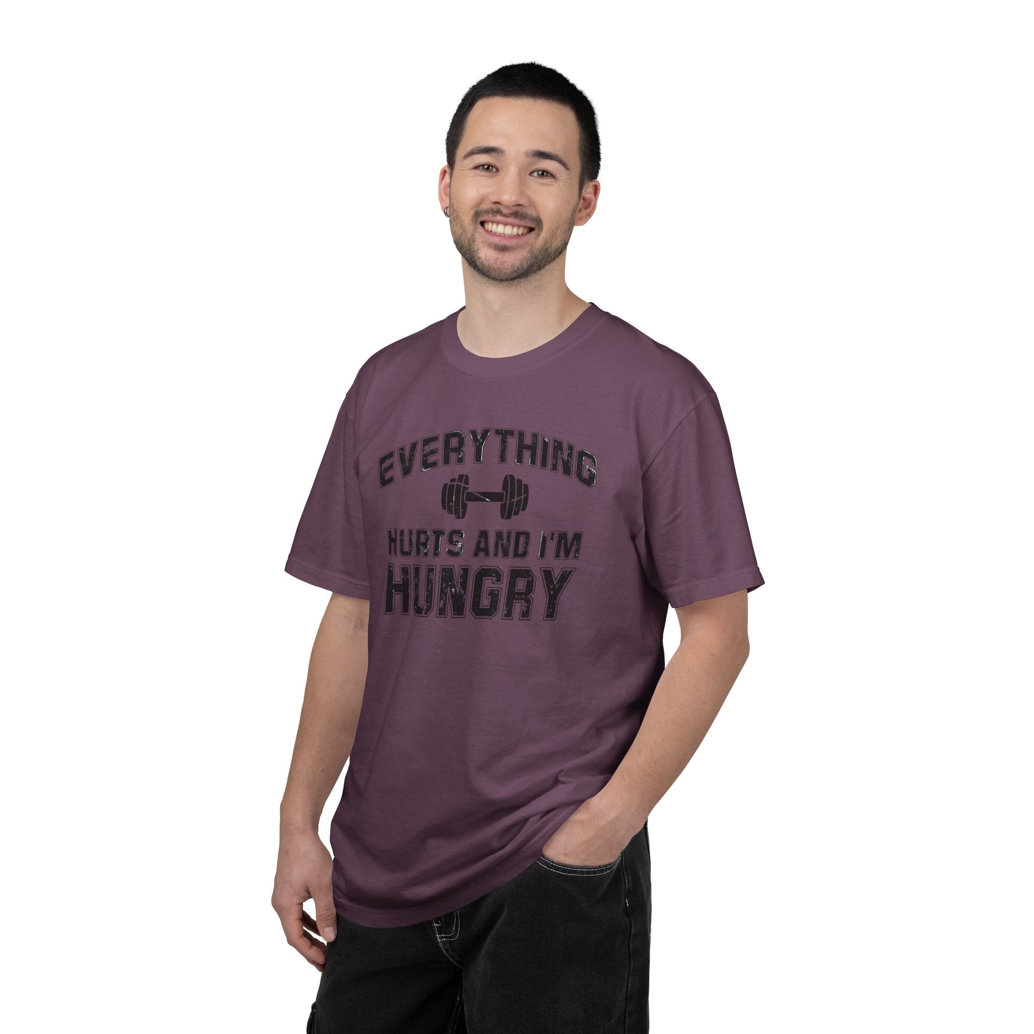 Everything Hurts and I’m Hungry | Funny Gym Shirt | Heavyweight Garment-Dyed Fitness Tee