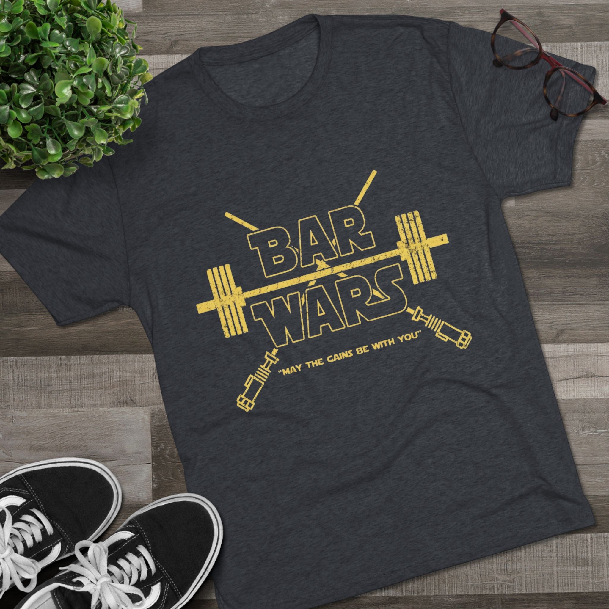 Bar Wars Vintage Tee — Retro Graphic Crew Shirt