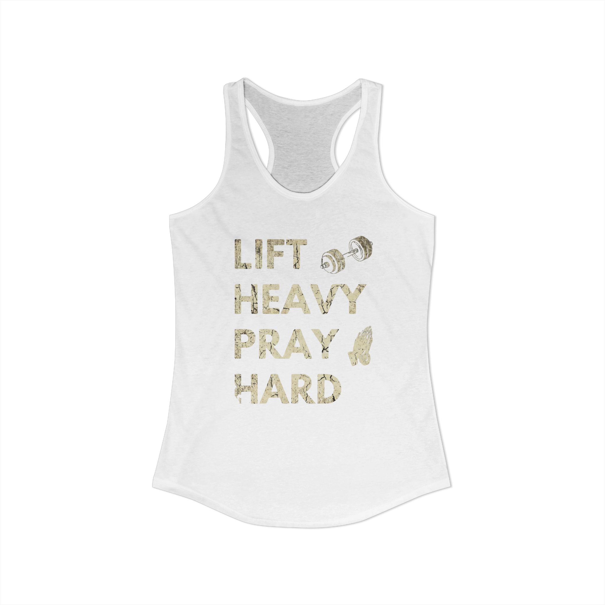Lift Heavy Pray Hard Women’s Racerback Tank