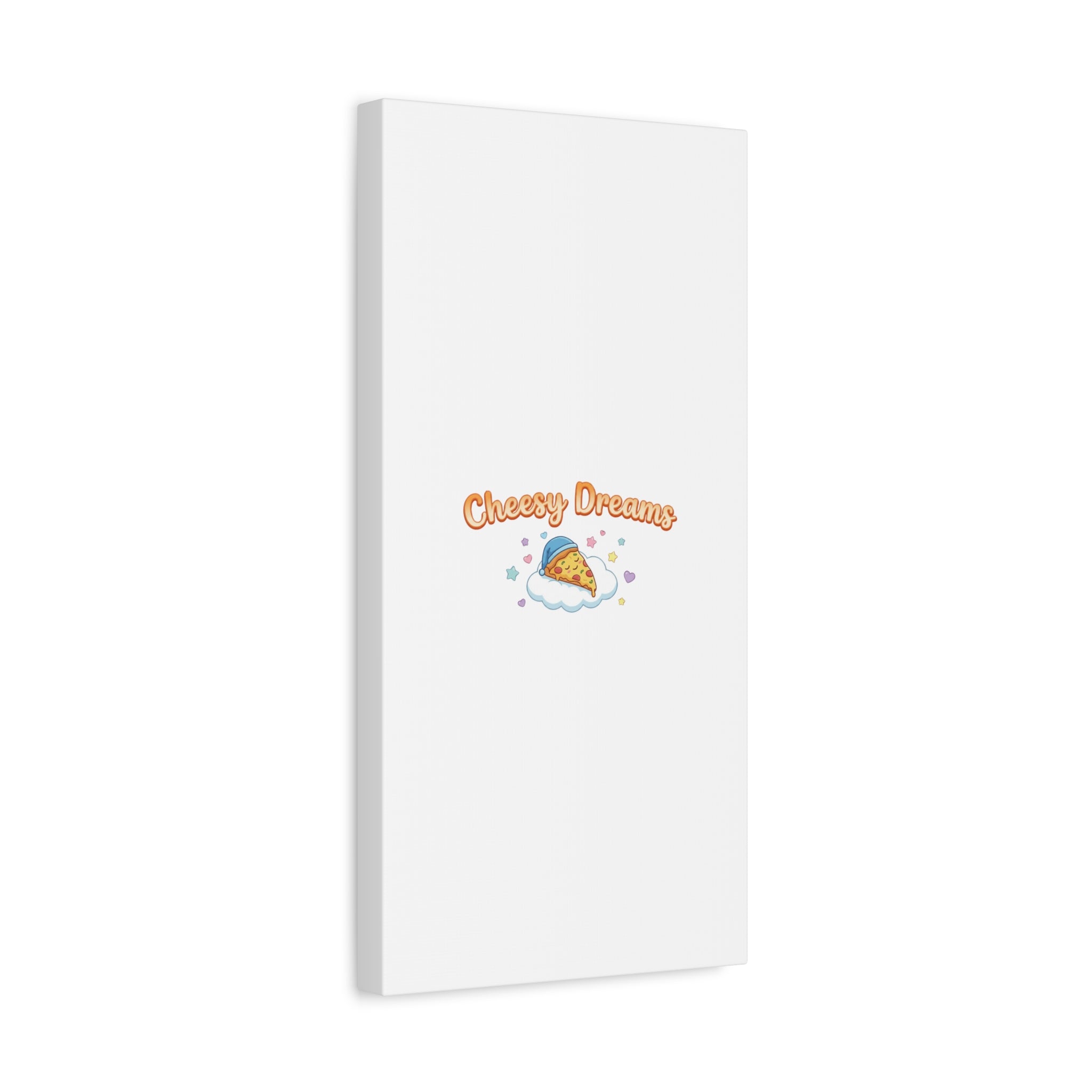 Cheesy Dreams Kawaii Pizza Canvas Wall Art