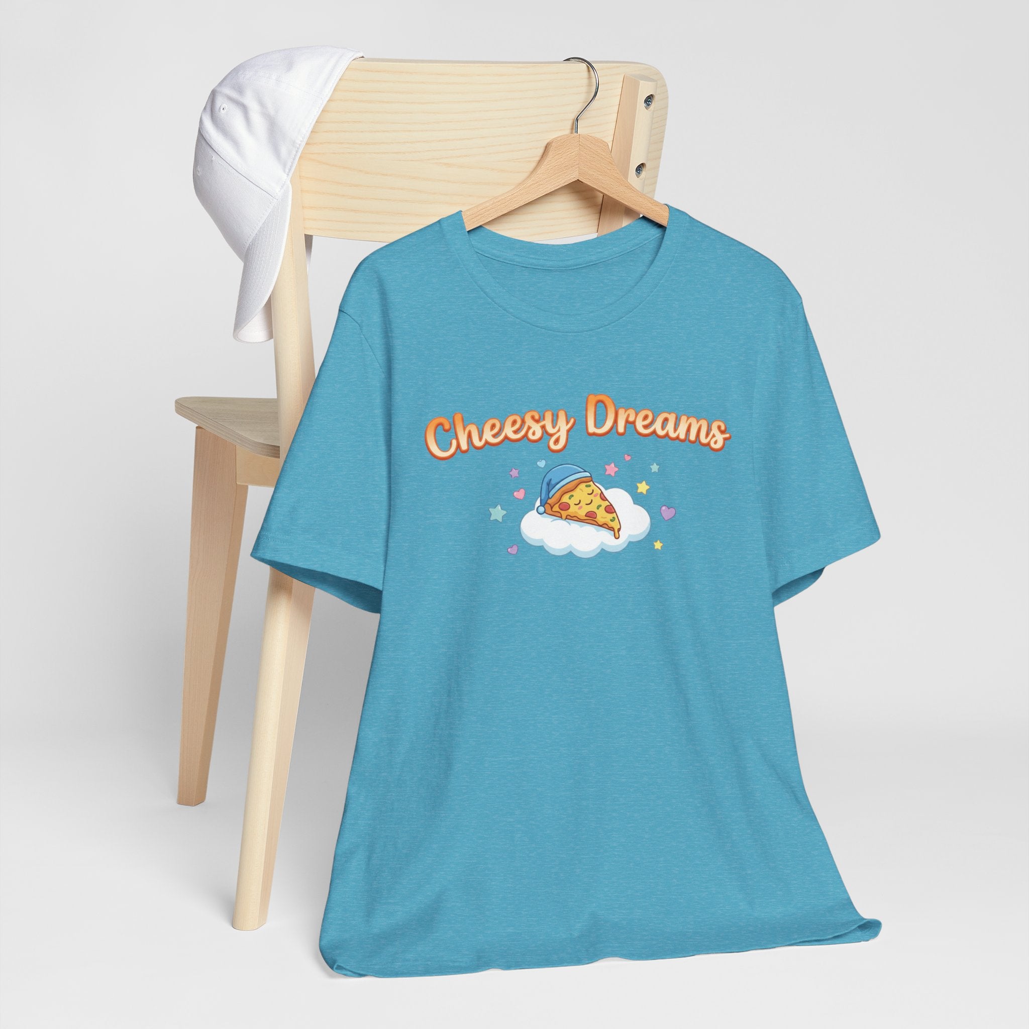 Cheesy Dreams Pizza T-Shirt – Cozy Food Humor Graphic Tee