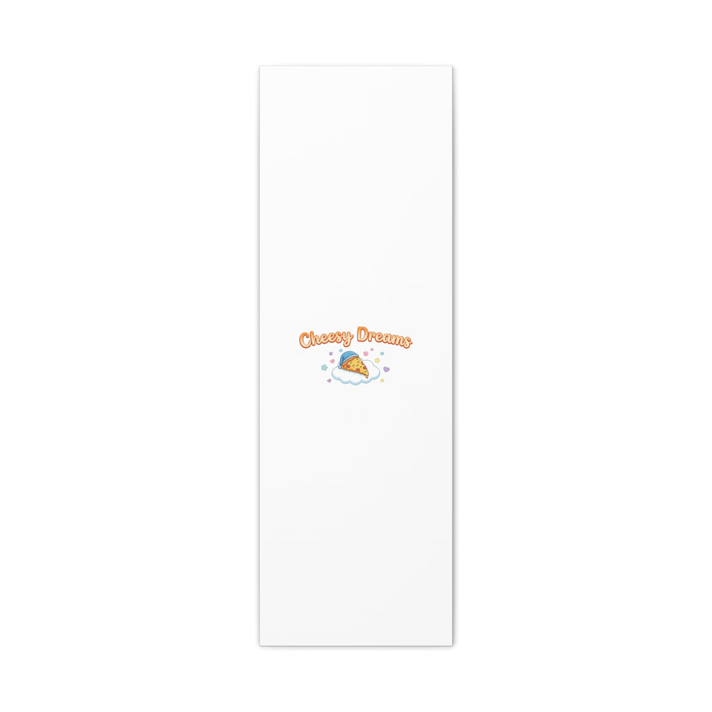 Cheesy Dreams Kawaii Pizza Canvas Wall Art