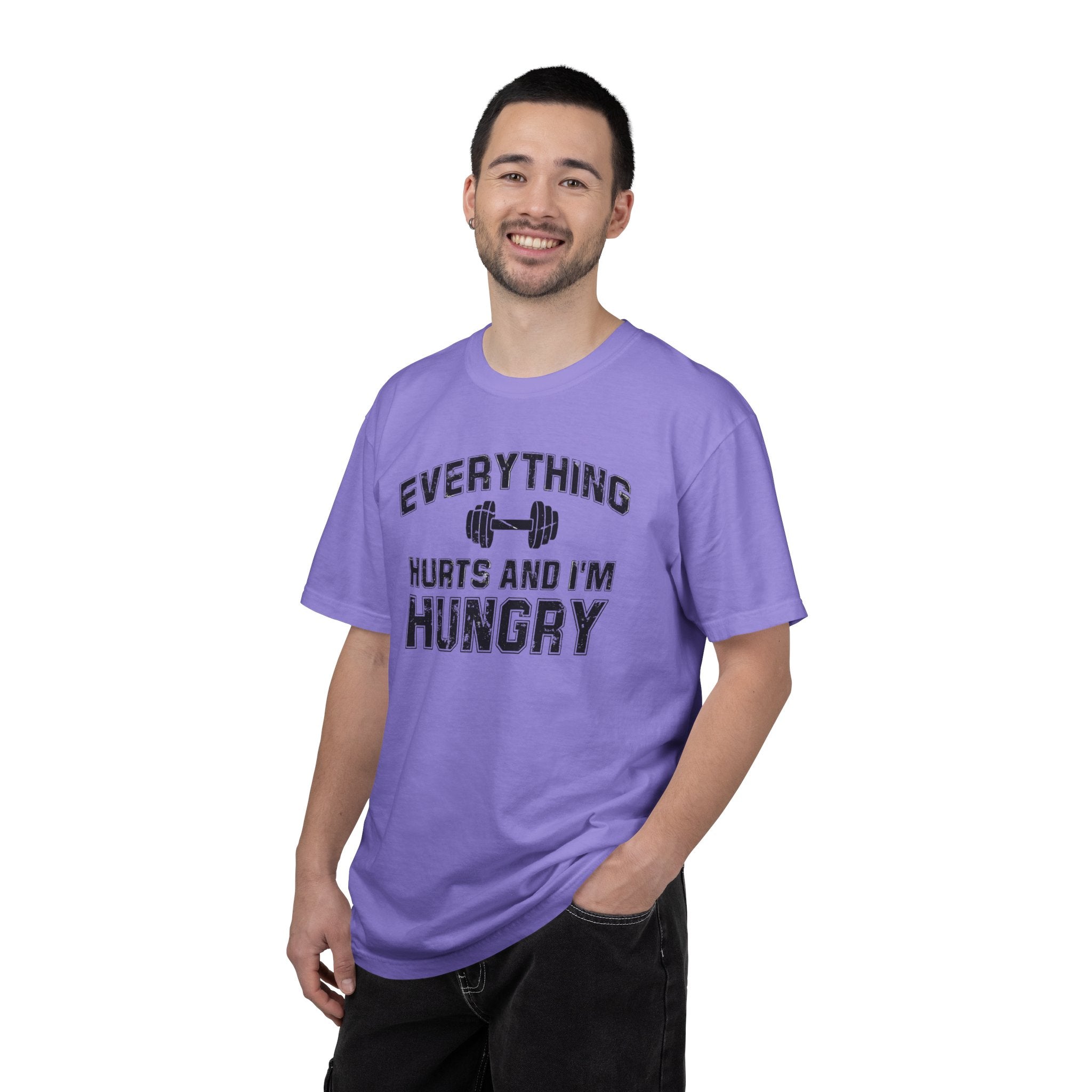 Everything Hurts and I’m Hungry | Funny Gym Shirt | Heavyweight Garment-Dyed Fitness Tee