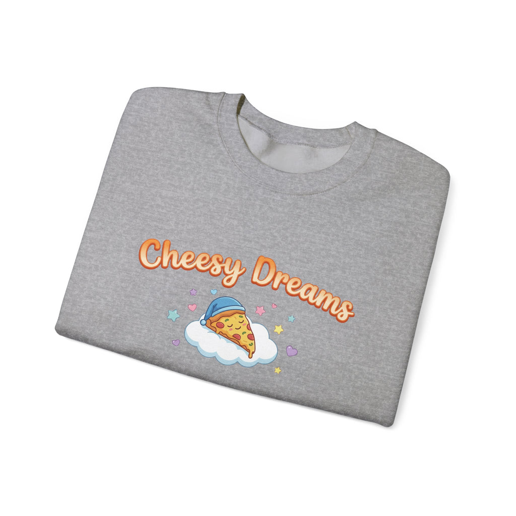 Cheesy Dreams Pizza Sweatshirt – Cozy Food Humor Crewneck