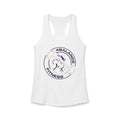 White tank top with a fitness logo on a white background