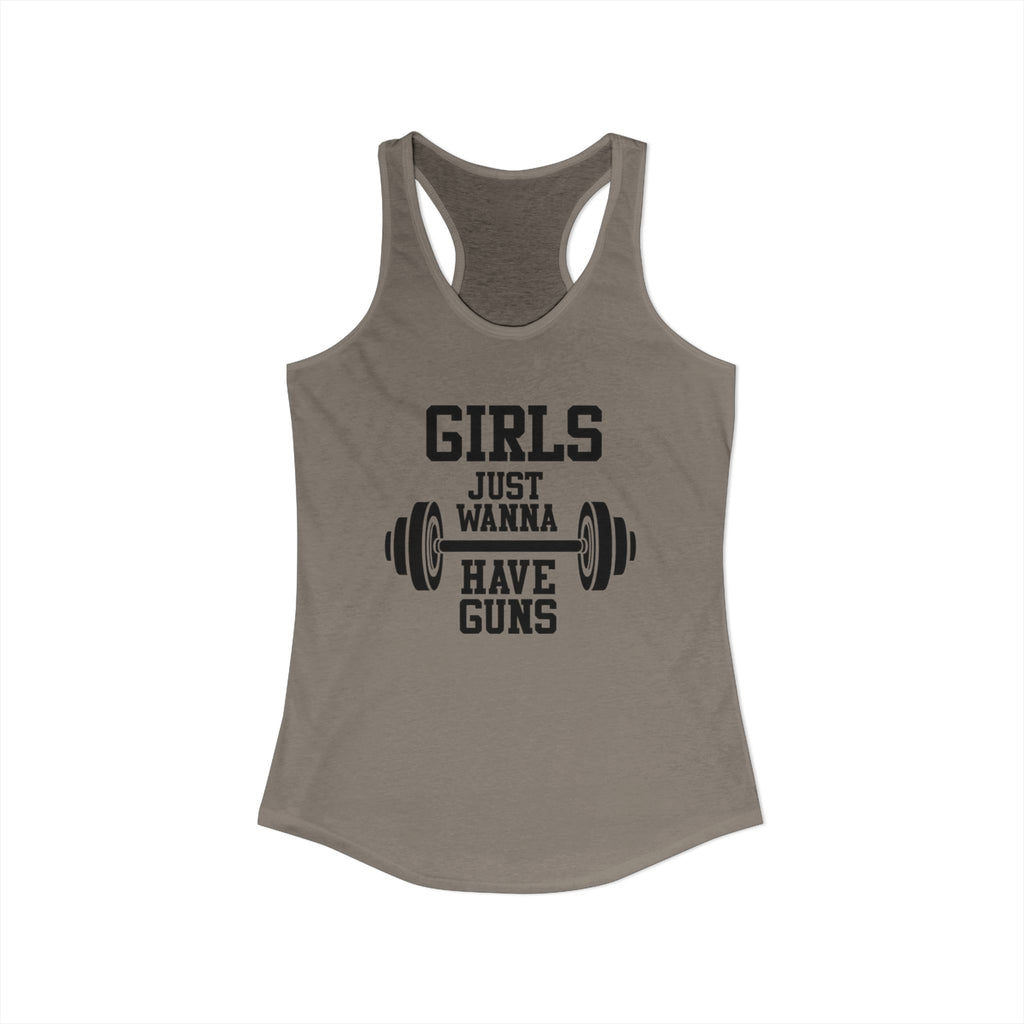 Girls Just Wanna Have Guns Women’s Racerback Tank