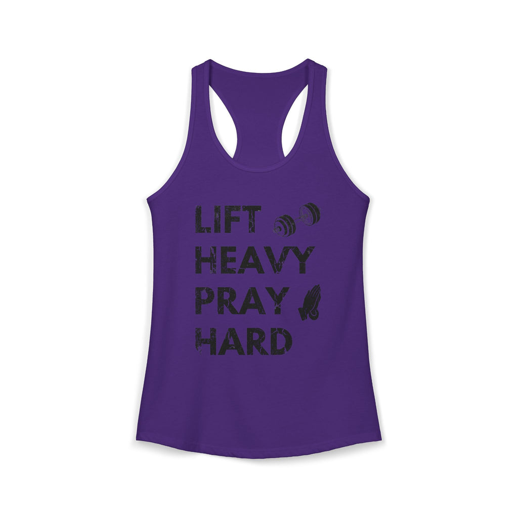 Lift Heavy Pray Hard Racerback Tank