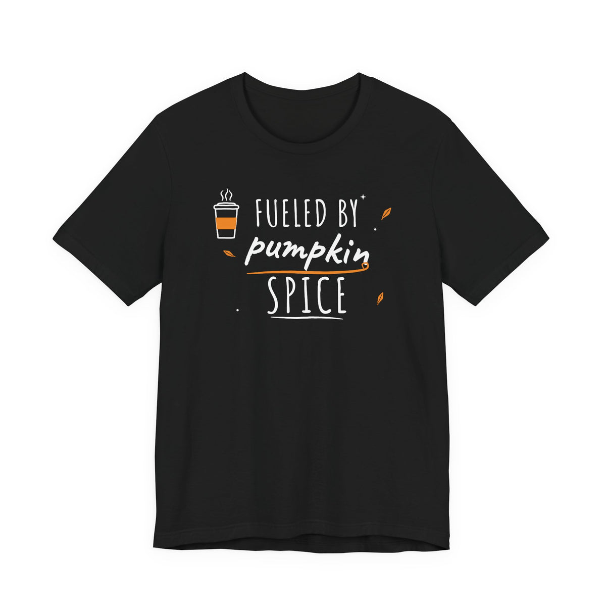 Fueled By Pumpkin Spice Latte Art Tee | Fall Gym Shirt