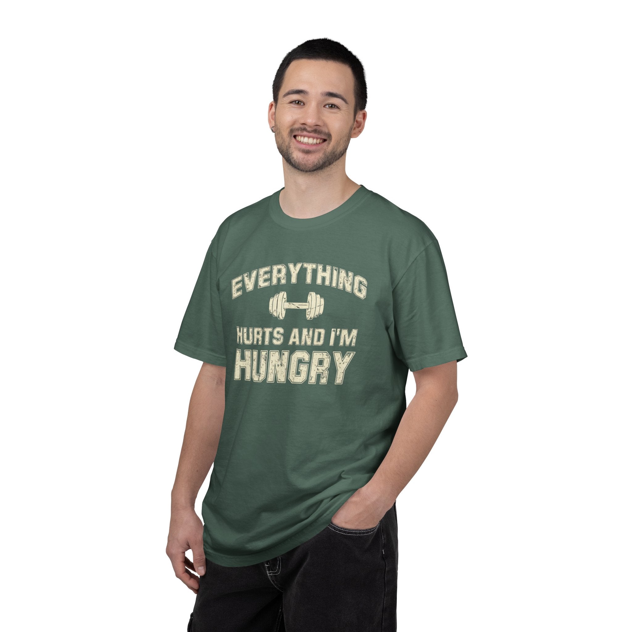 Everything Hurts and I’m Hungry | Funny Gym Shirt | Heavyweight Garment-Dyed Fitness Tee