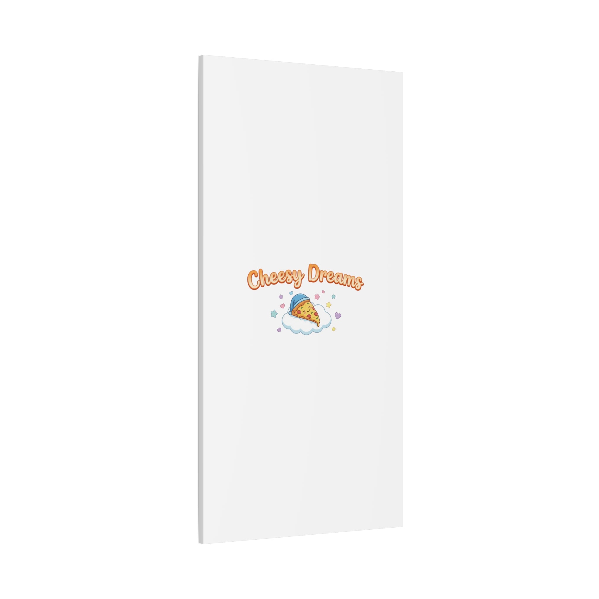 Cheesy Dreams Kawaii Pizza Canvas Wall Art