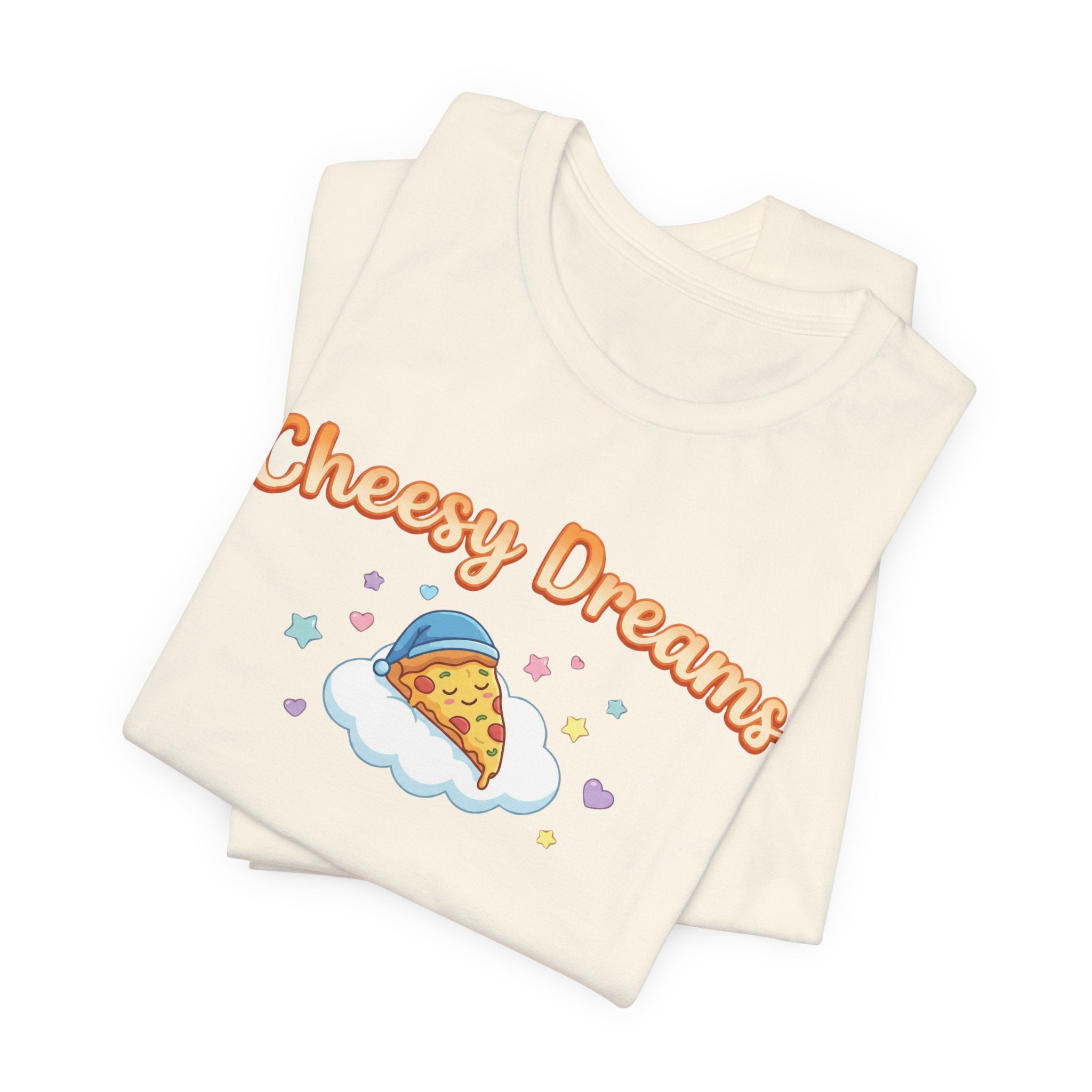 Cheesy Dreams Pizza T-Shirt – Cozy Food Humor Graphic Tee