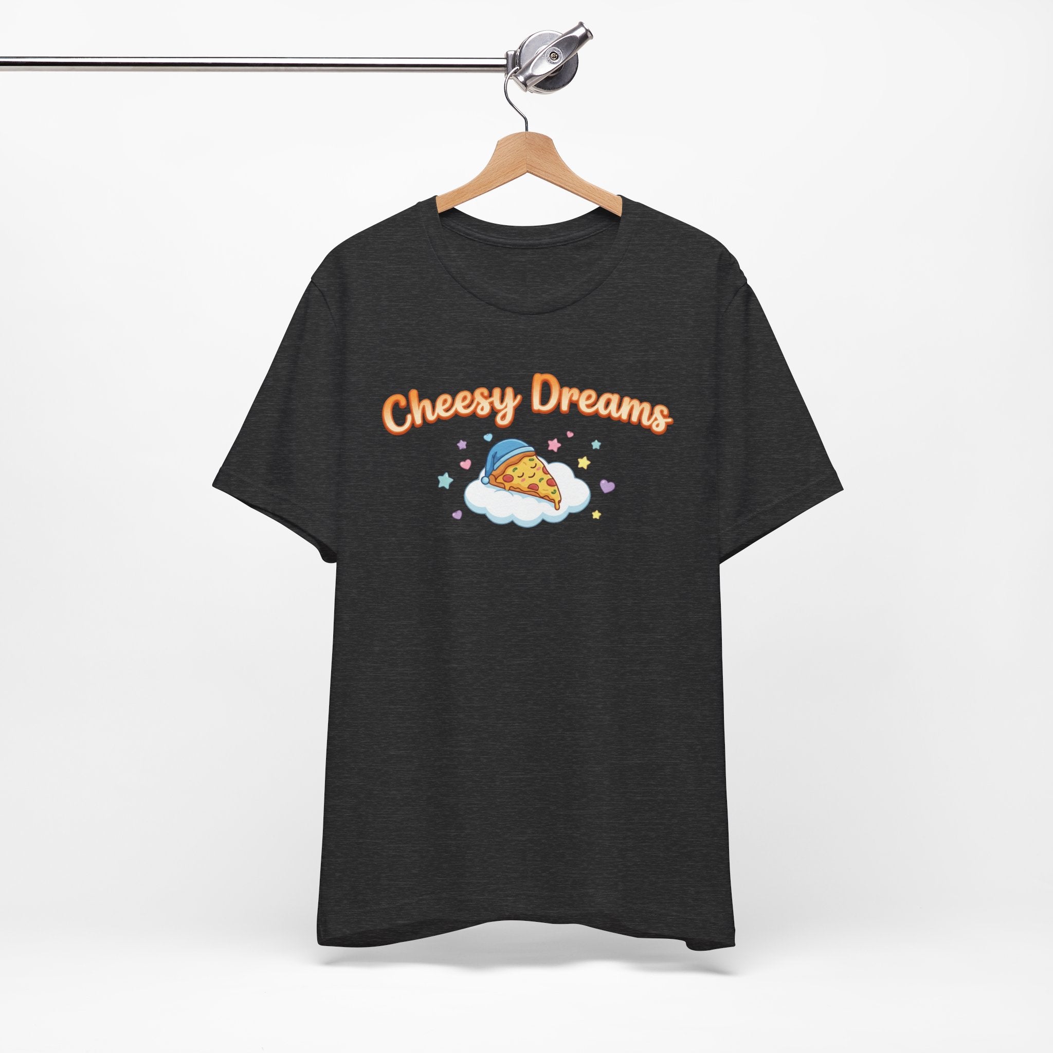 Cheesy Dreams Pizza T-Shirt – Cozy Food Humor Graphic Tee