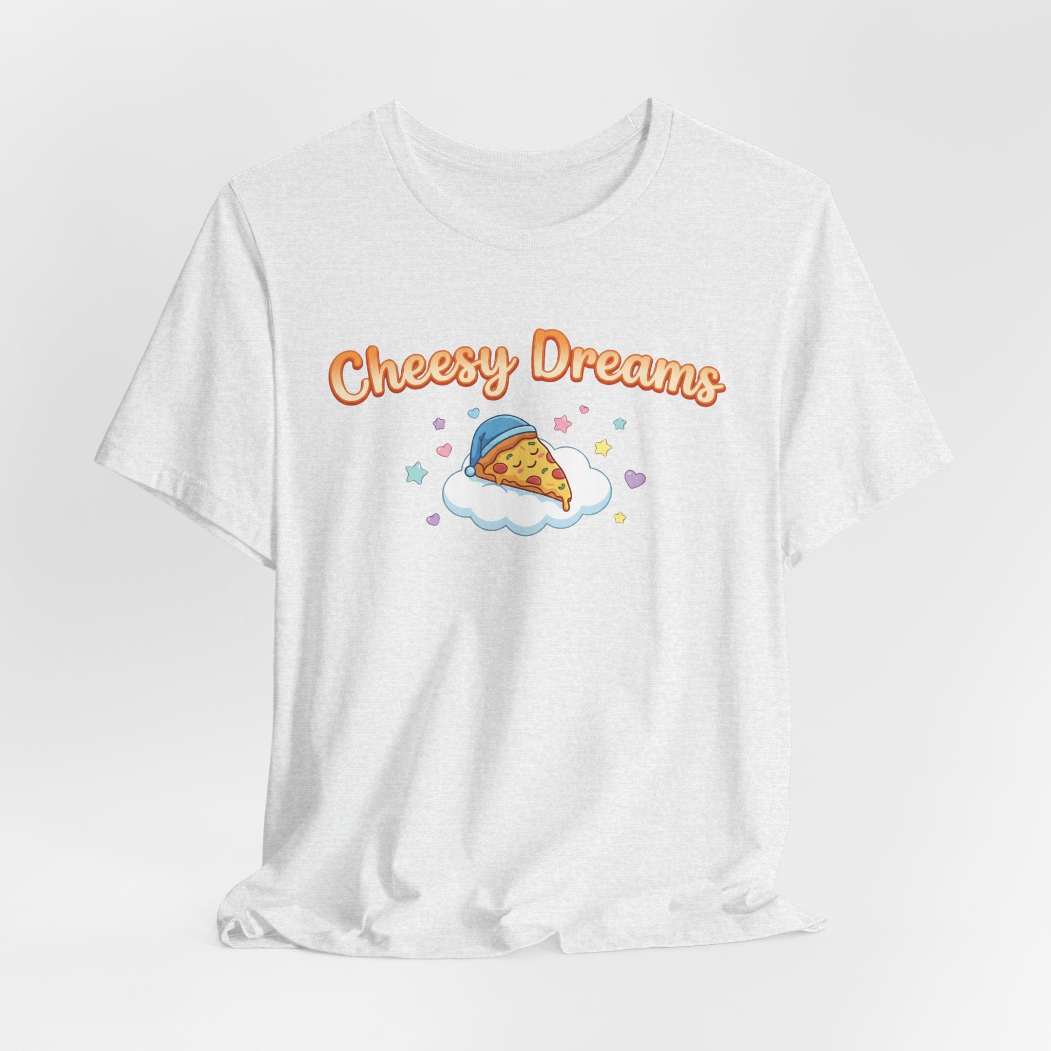 Cheesy Dreams Pizza T-Shirt – Cozy Food Humor Graphic Tee
