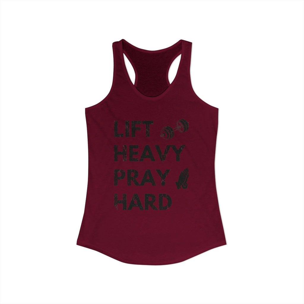 Lift Heavy Pray Hard Women’s Racerback Tank