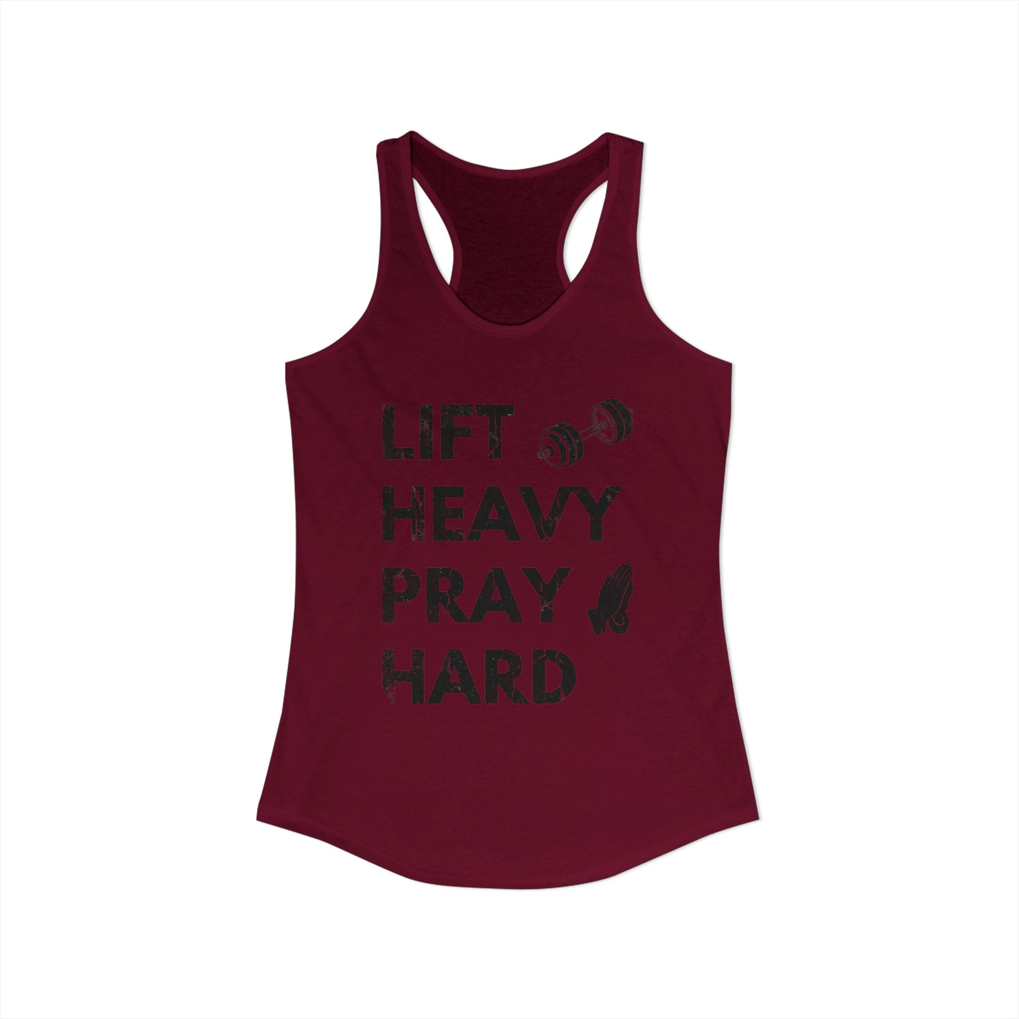 Lift Heavy Pray Hard Women’s Racerback Tank