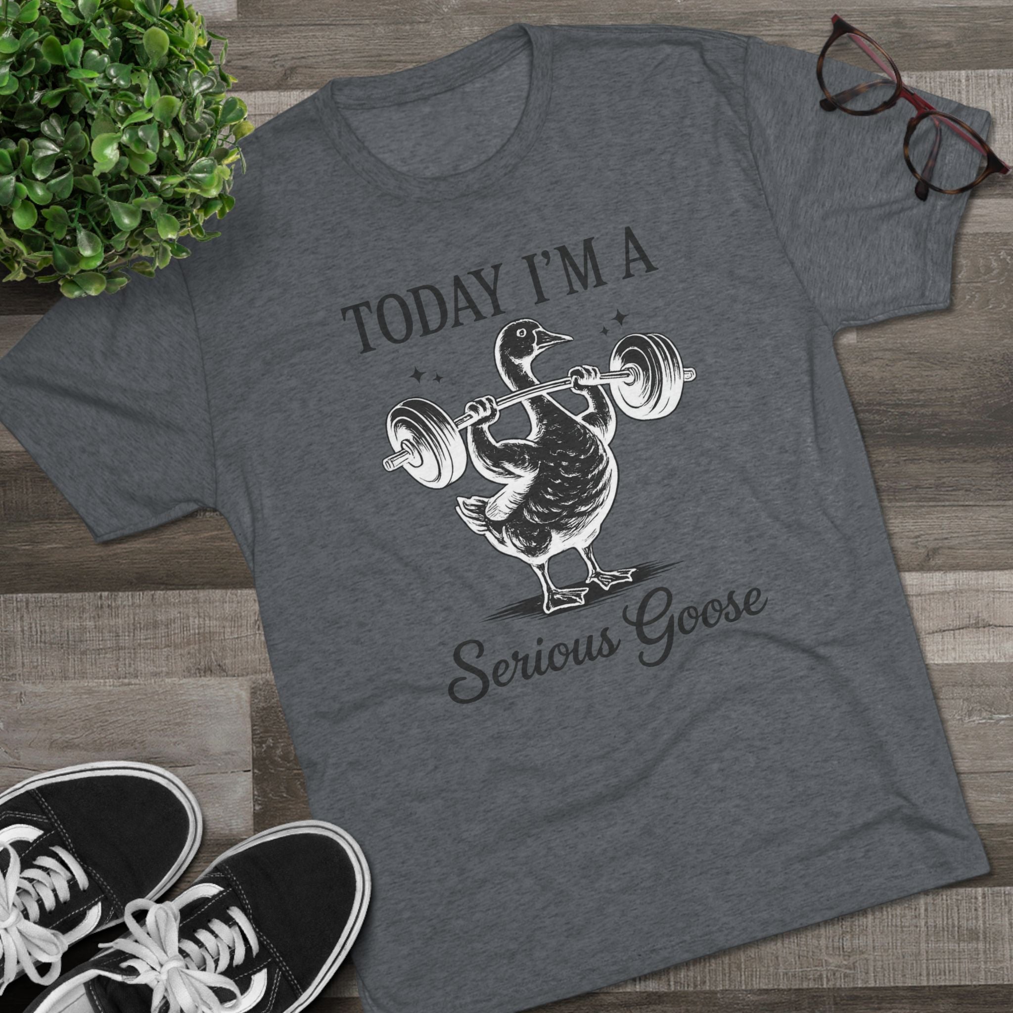 Today I’m a Serious Goose – Funny Weightlifting Tri-Blend Tee