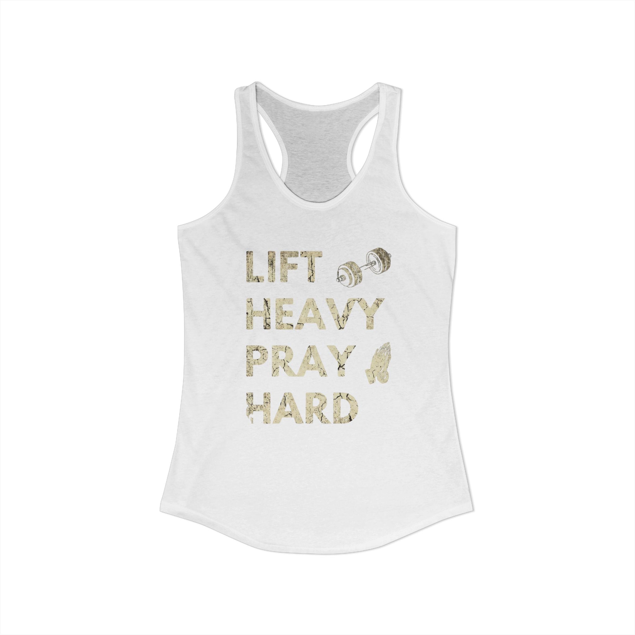 Lift Heavy Pray Hard Women’s Racerback Tank