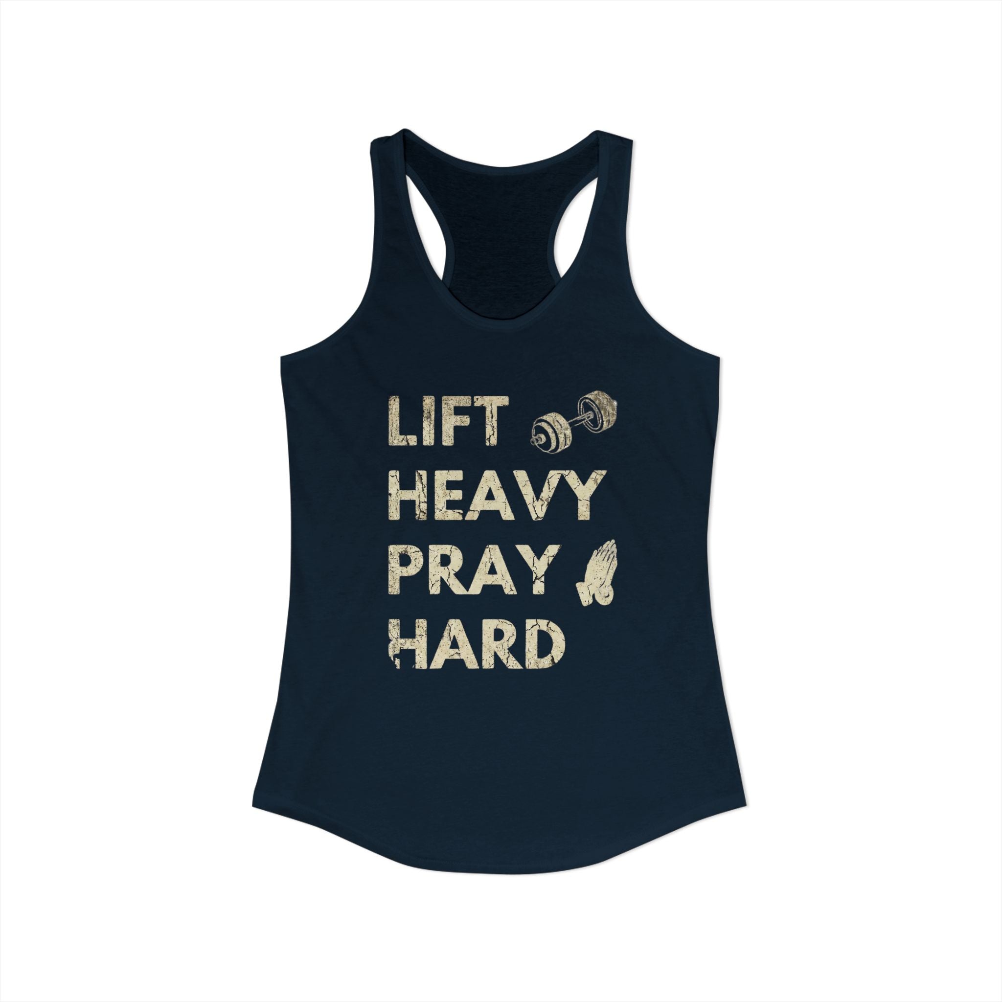 Lift Heavy Pray Hard Women’s Racerback Tank
