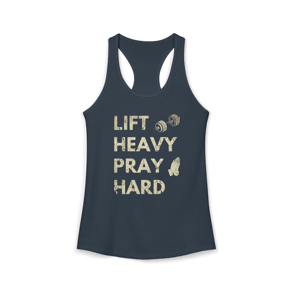 Lift Heavy Pray Hard Women’s Racerback Tank