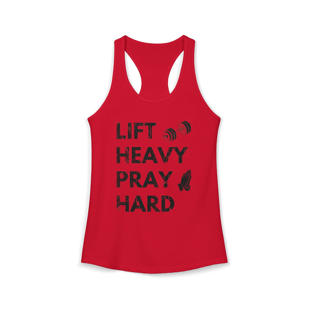 Lift Heavy Pray Hard Women’s Racerback Tank