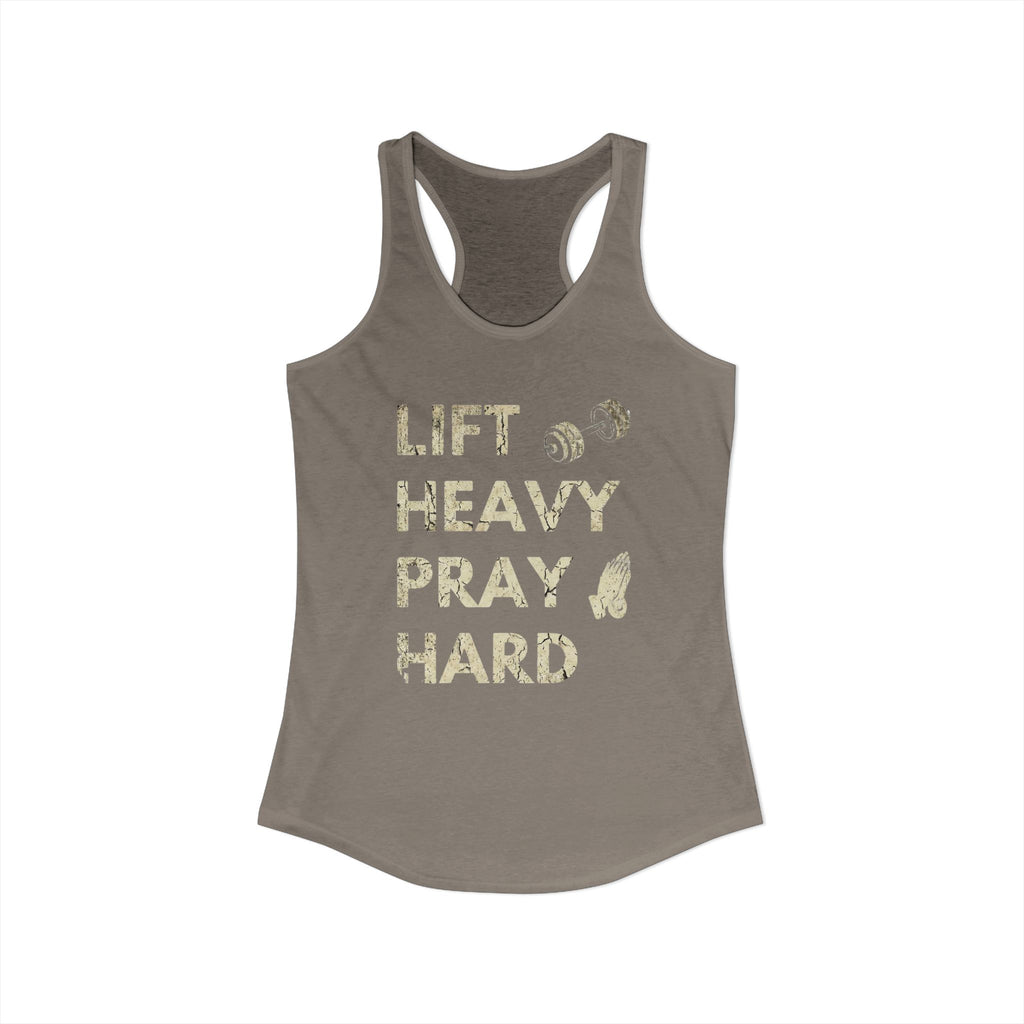Lift Heavy Pray Hard Women’s Racerback Tank
