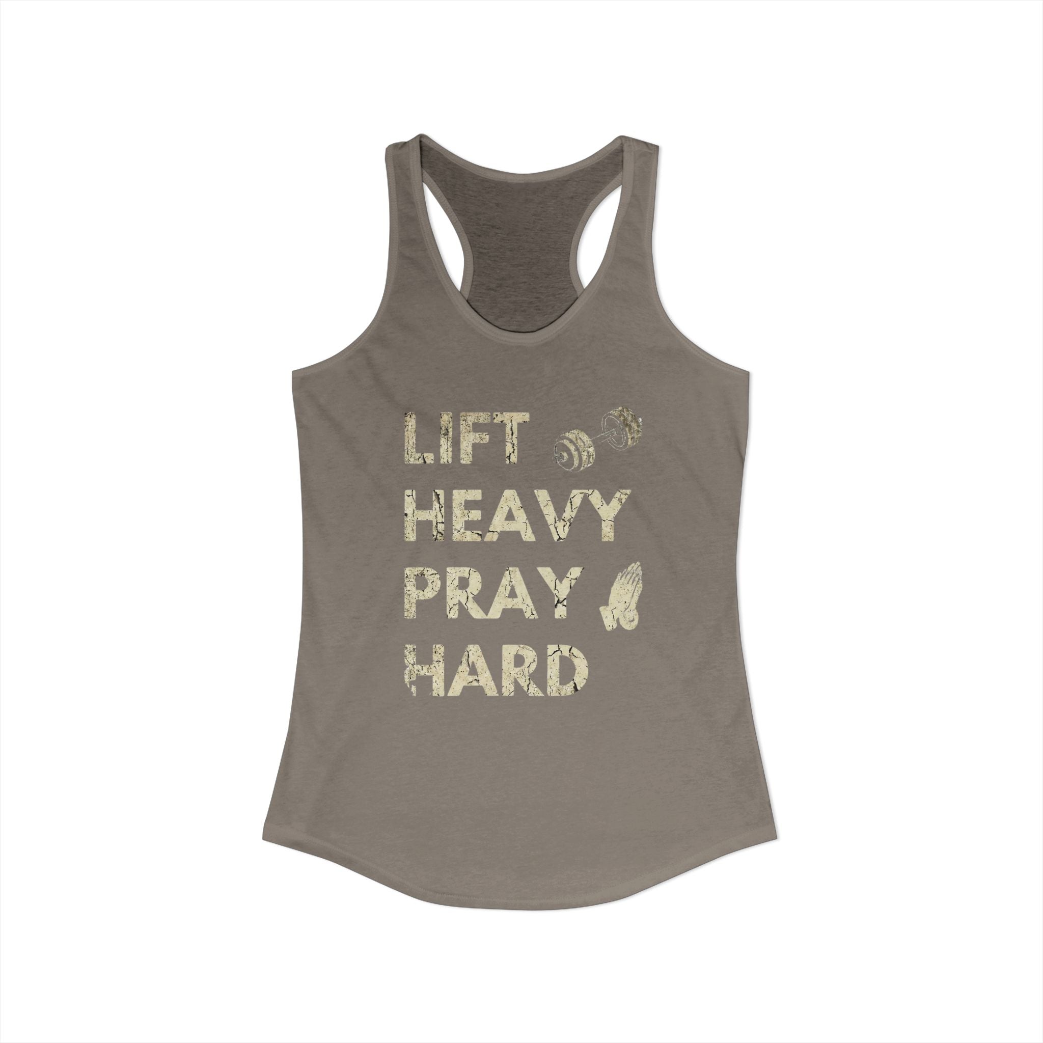 Lift Heavy Pray Hard Women’s Racerback Tank