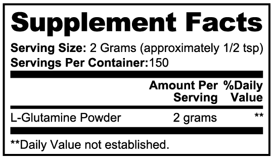 L-Glutamine Powder (Unflavored) — 300g